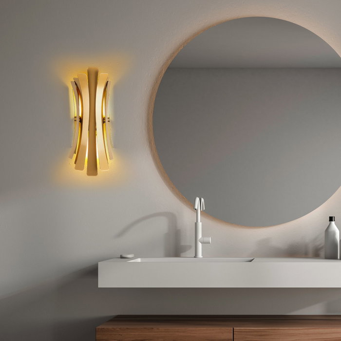Opviq Lámpara de Pared de Cuerpo Metálico Dorado Opviq Lámpara de Pared de Cuerpo Metálico Dorado